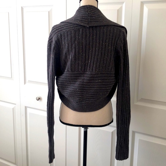 NWT Decree Womens  Shrug Sweater Large Gray - Picture 3 of 6